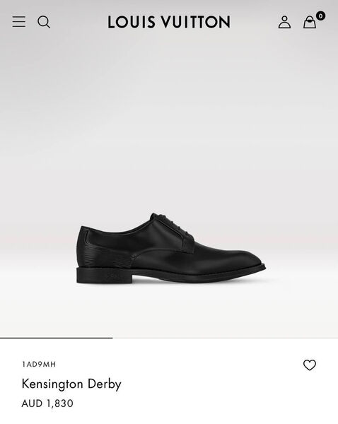 Мужские туфли Louis Vuitton мужской кожа черный 172939-6