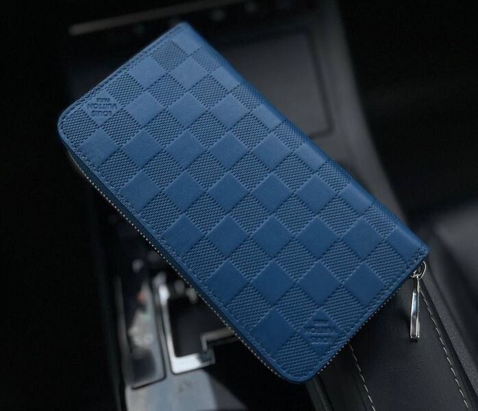 Мужской картхолдер Louis Vuitton мужской кожа синий 108697