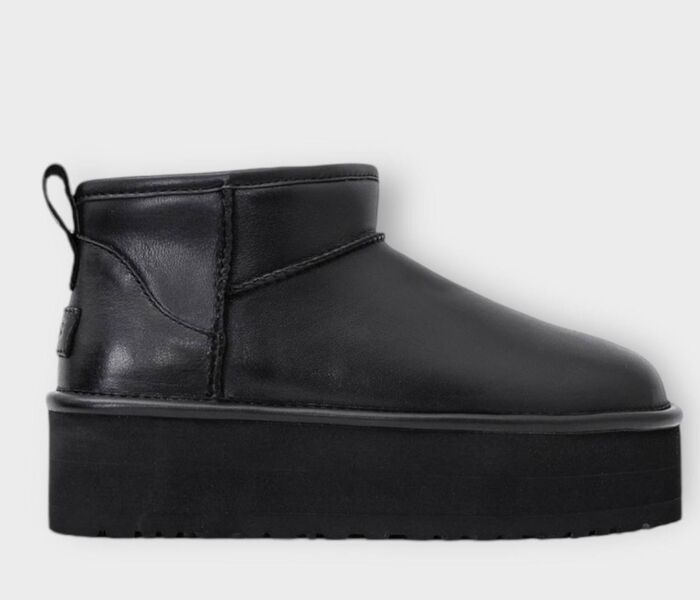Угги Ugg Classic Ultra Mini Platform женский замша черный 167778