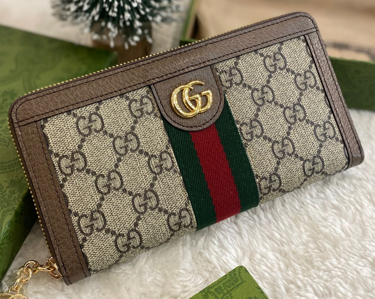 Кошелек Gucci женский кожа бежевый 96993