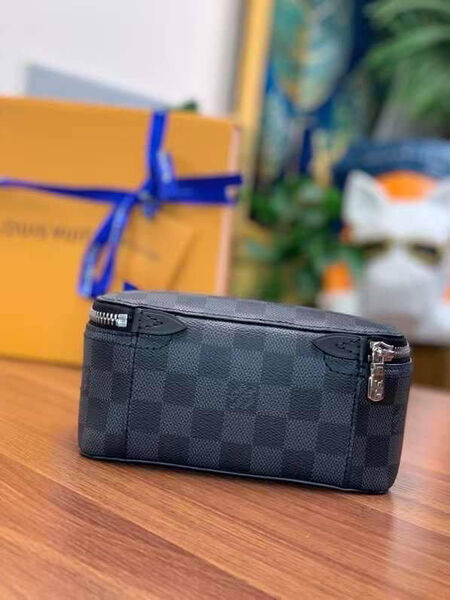 Мужской несессер косметичка Louis Vuitton мужской кожа синий 111308-3