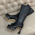 Сапоги Gucci женский кожа черный 130285-3