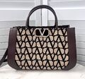 Сумка Valentino женский текстиль темно-бежевый 182156