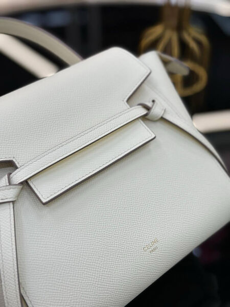 Сумка Celine Belt Nano женский кожа белый 142387-4