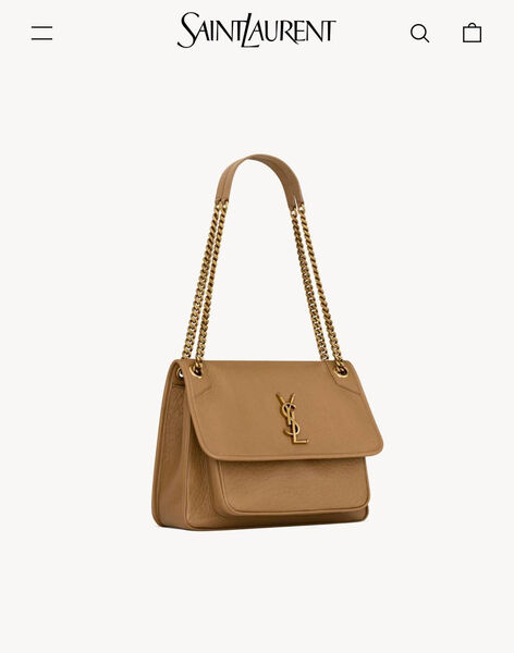 Сумка Saint Laurent женский кожа бежевый 170611-2