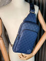 Мужская сумка слинг Louis Vuitton мужской кожа синий 132932-6