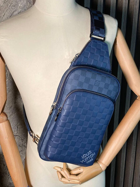 Мужская сумка слинг Louis Vuitton мужской кожа синий 132932-6