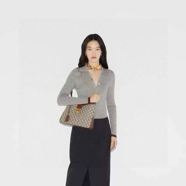Сумка Gucci женский канва графитовый 154698-2