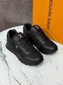 Мужские кроссовки Louis Vuitton мужской кожа черный 190433-2