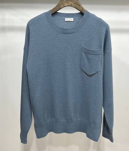 Кофта Brunello Cucinelli женский вязаная ткань бирюзовый 128792