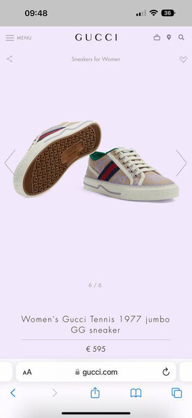 Кеды Gucci женский текстиль фиолетовый 109714-6