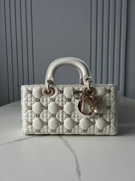 Сумка Christian Dior Lady женский кожа белый 134088-2