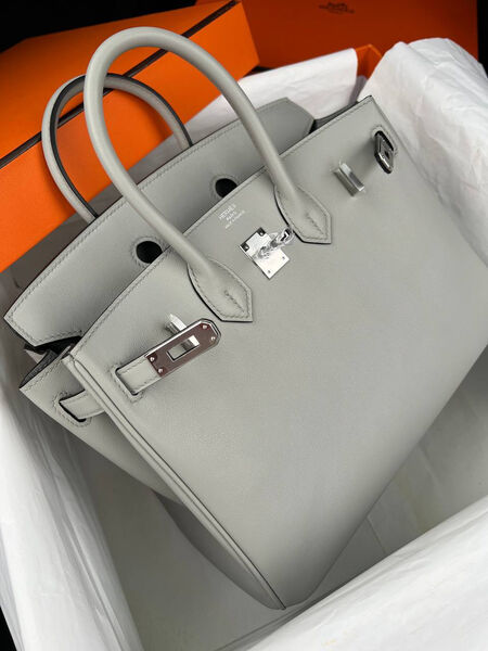 Сумка Hermès Birkin 30 женский кожа графитовый 174093-2