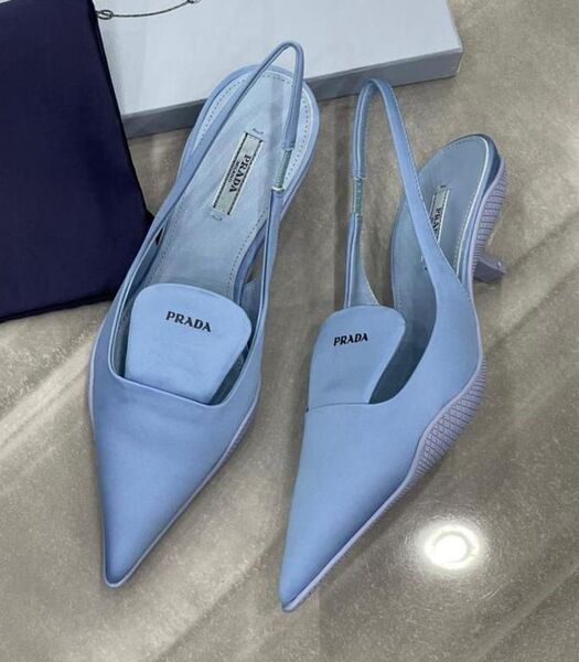 Босоножки Prada женский кожа бирюзовый 5492