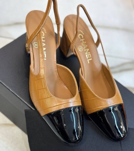 Туфли Chanel женский кожа бежевый 124618