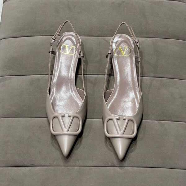 Туфли Valentino женский кожа бежевый 121279-2