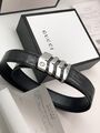 Мужской ремень Gucci мужской кожа черный 52385-2