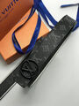 Мужской ремень Louis Vuitton мужской кожа черный 100979-2