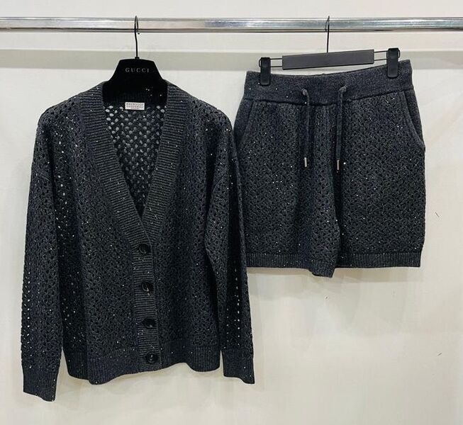 Костюм Brunello Cucinelli женский вязаная ткань черный 126625