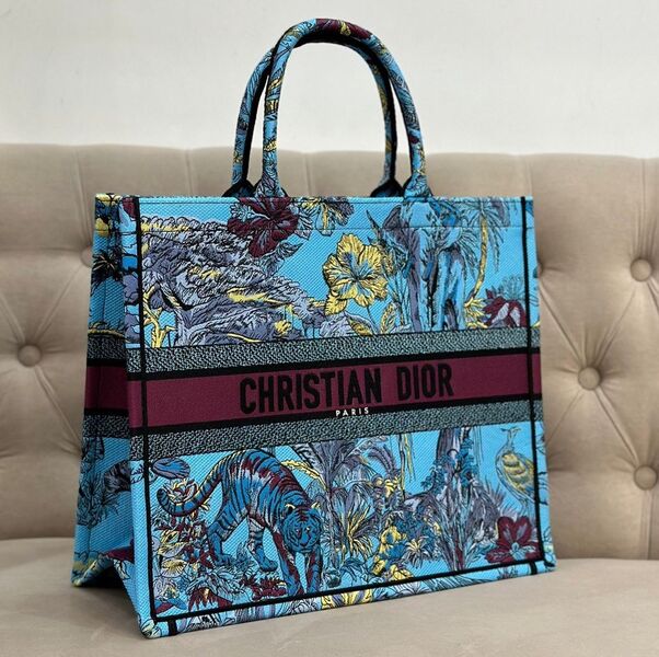 Сумка Christian Dior Book 41 женский текстиль бирюзовый 120993
