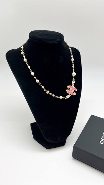 Колье Chanel розовый 176120-2