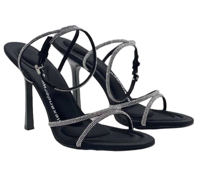 Босоножки Alexander Wang женский кожа swift темно-серый 99330