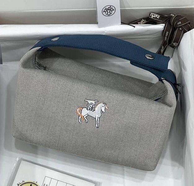 Косметичка Hermès женский текстиль графитовый 123304