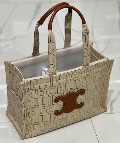 Сумка Celine женский текстиль бежевый 104229