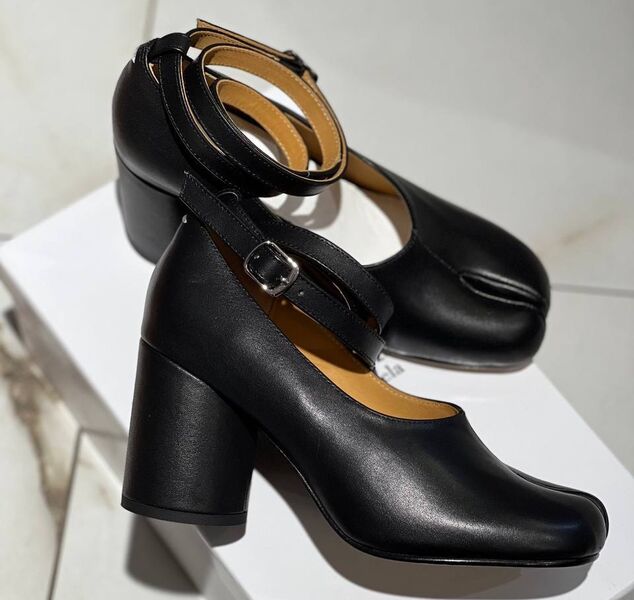 Туфли Maison Margiela женский кожа черный 129567