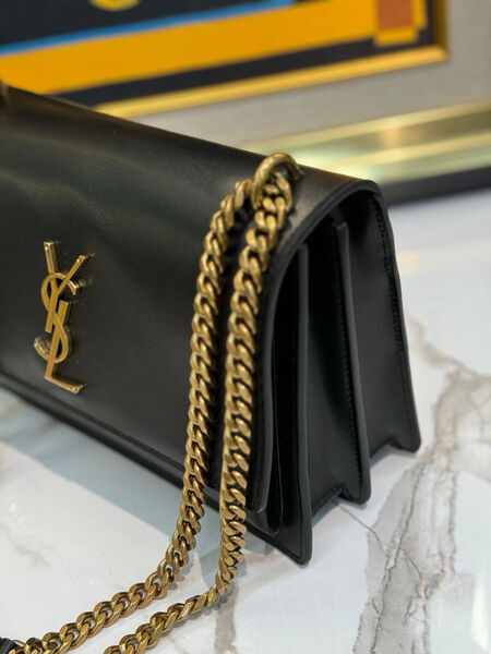 Сумка Saint Laurent Sunset Medium женский кожа черный 141997-5