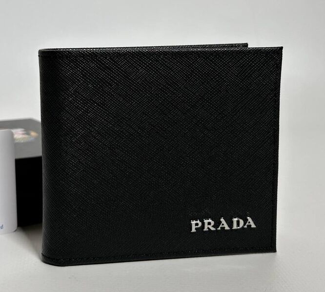 Мужской портмоне Prada мужской кожа черный 153062