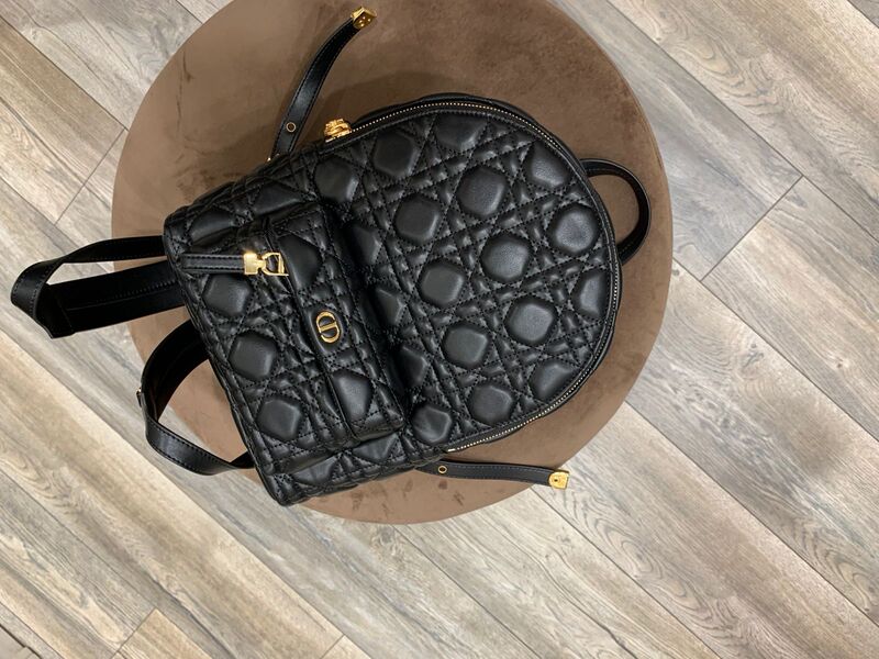 Рюкзак Christian Dior женский кожа черный 65034-2