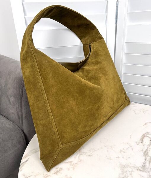 Сумка Bottega Veneta женский замша горчичный 175849