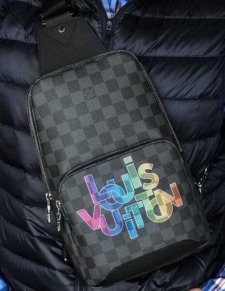 Мужская сумка слинг Louis Vuitton мужской канва графитовый 55272