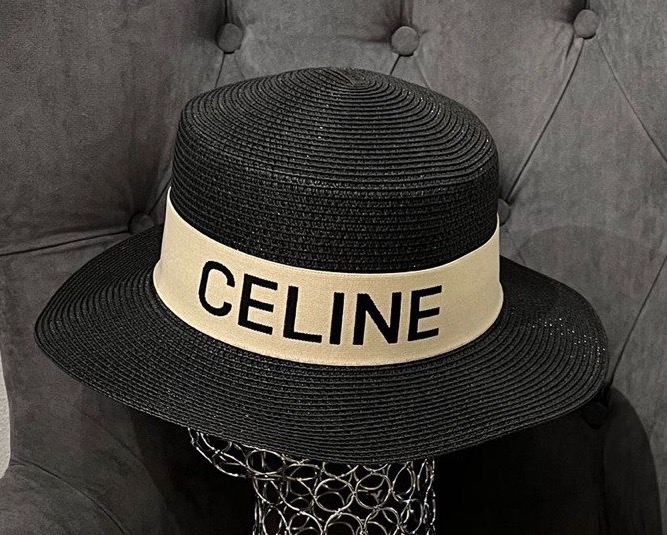 Шляпа Celine женский солома черный 118634