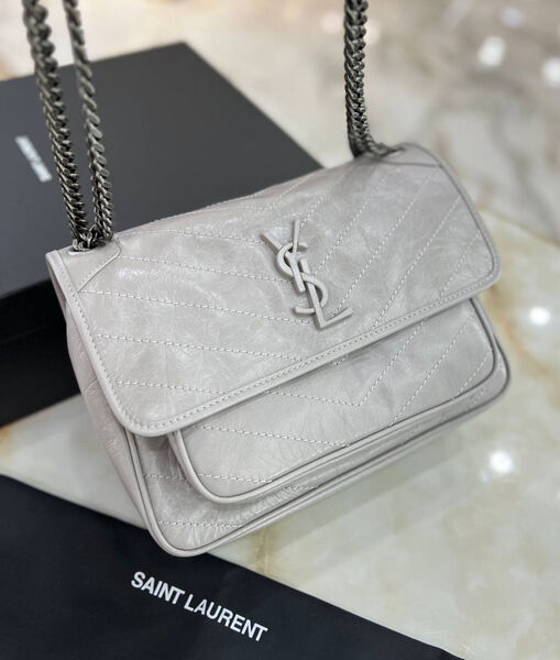 Сумка Saint Laurent Niki Medium женский кожа графитовый 160387-3