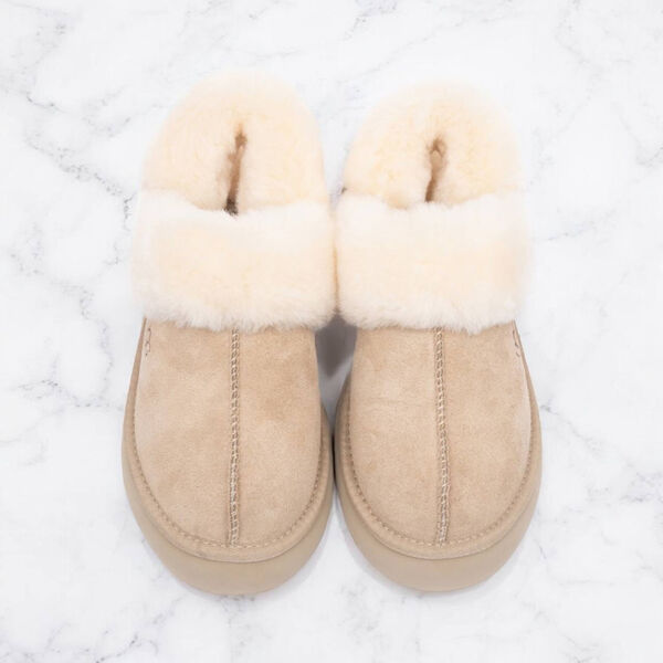 Угги Ugg Slippers Disquette женский замша бежевый 163206-3