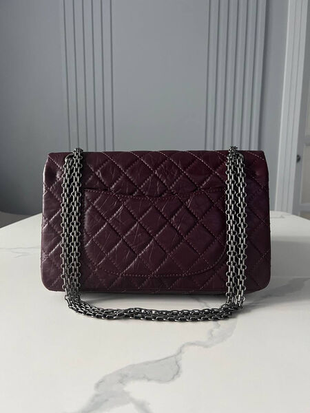 Сумка Chanel Vintage 28 женский кожа бордовый 134329-3