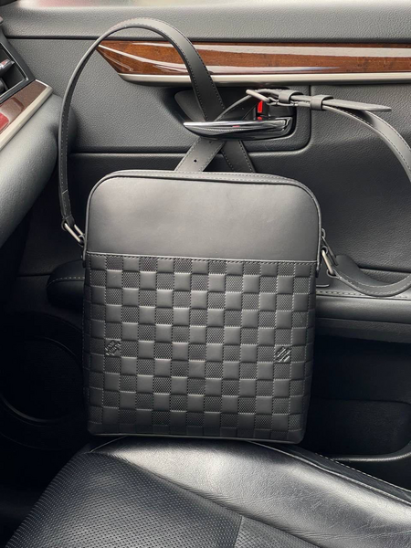 Мужская сумка мессенджер Louis Vuitton мужской кожа черный 42821-2