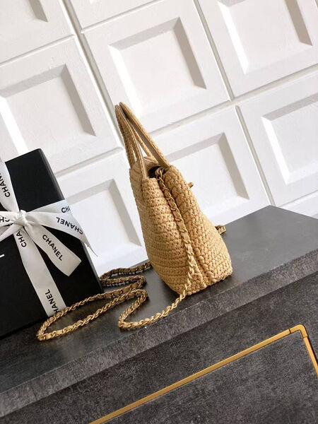 Сумка Chanel женский солома бежевый 195003-2