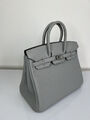 Сумка Hermès Birkin 25 женский кожа графитовый 139360-2