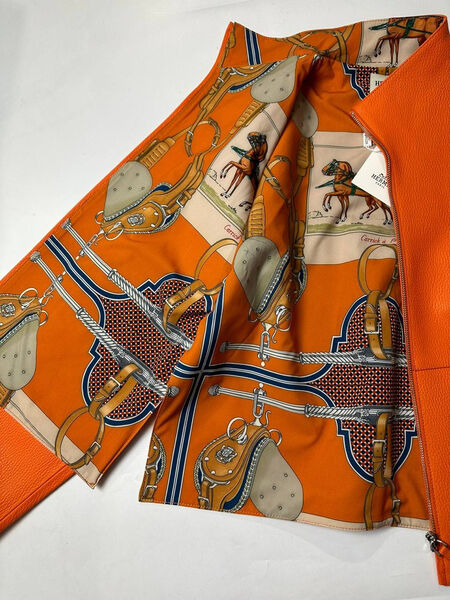 Куртка Hermès женский кожа оранжевый 144078-2