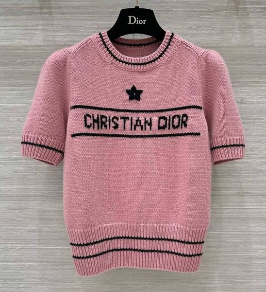 Кофта Christian Dior женский вязаная ткань розовый 172407