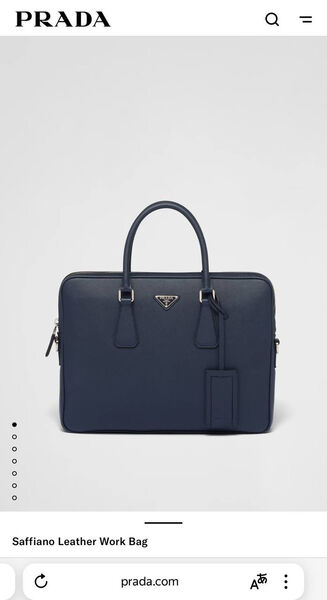 Мужской портфель Prada мужской кожа синий 170379-6