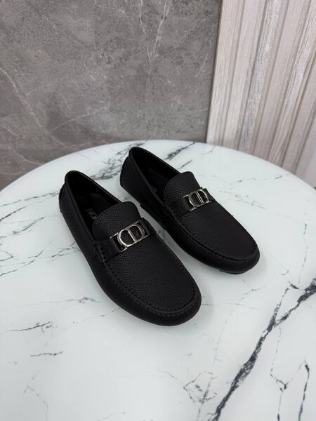 Мужские мокасины Christian Dior мужской кожа черный 185703-2