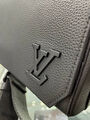Мужская сумка мессенджер Louis Vuitton мужской кожа черный 77907-6
