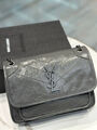 Сумка Saint Laurent Niki Small женский кожа графитовый 160382-2