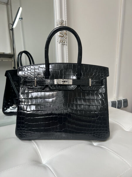 Сумка Hermès Birkin 30 женский кожа черный 140345-4