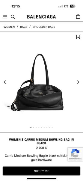 Сумка Balenciaga женский кожа черный 183949-2