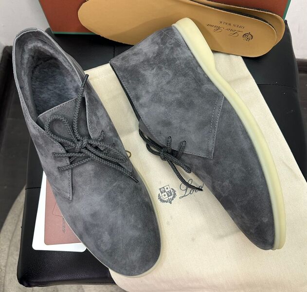Мужские ботинки Loro Piana мужской замша графитовый 172058